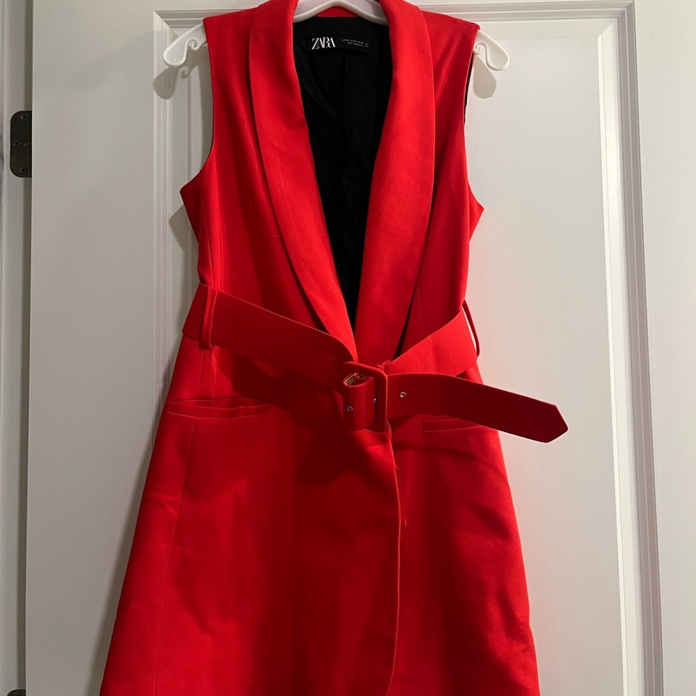 Vest dress Zara xs -s Red like new